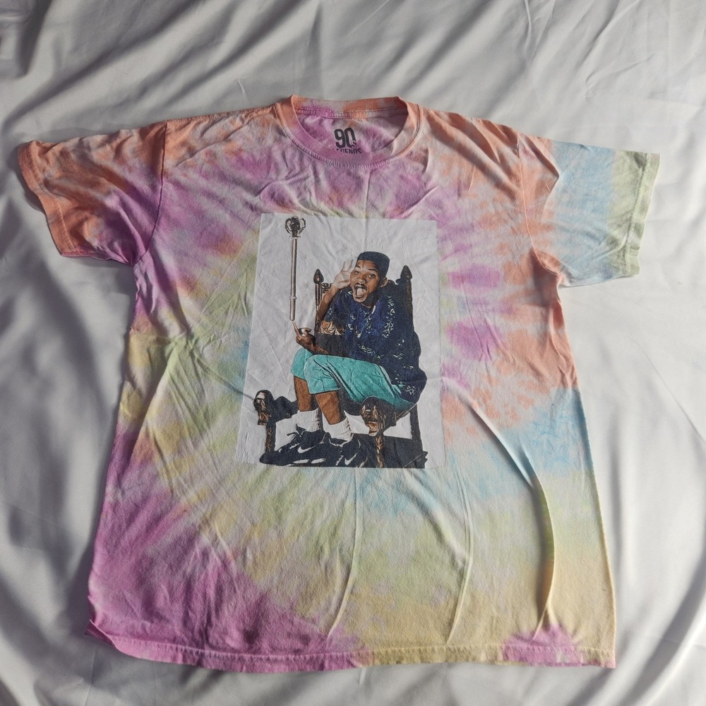 90s Legends Fresh Prince Tie Dye T-Shirt Will Smith Graphic Tee XL